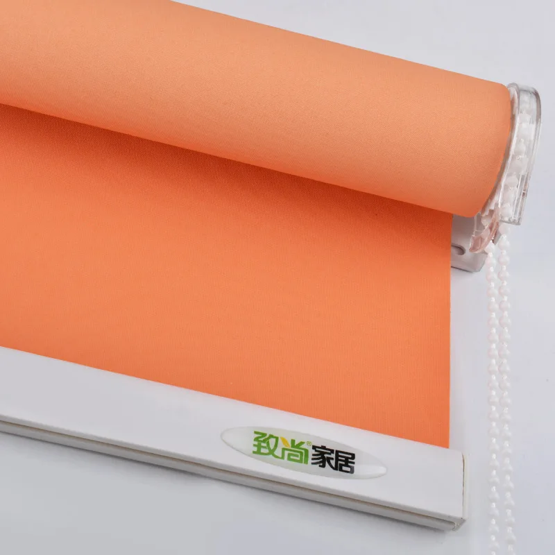 Orange Рулонные жалюзи для гостиной, одноцветные рулонные жалюзи для офиса, полузатеняющие ткани, Индивидуальный размер - Цвет: Orange