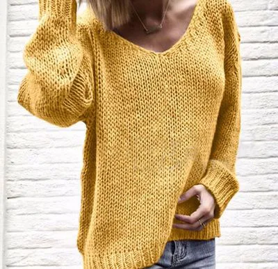 New v-neck sweater and loose sweater&ltbr&gt | Женская одежда