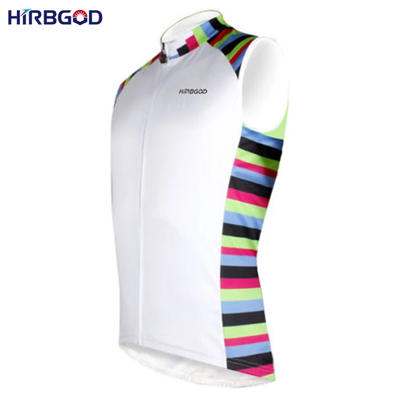 HIRBGOD 2017 новая разноцветная полосатая Женская одежда для велоспорта без рукавов