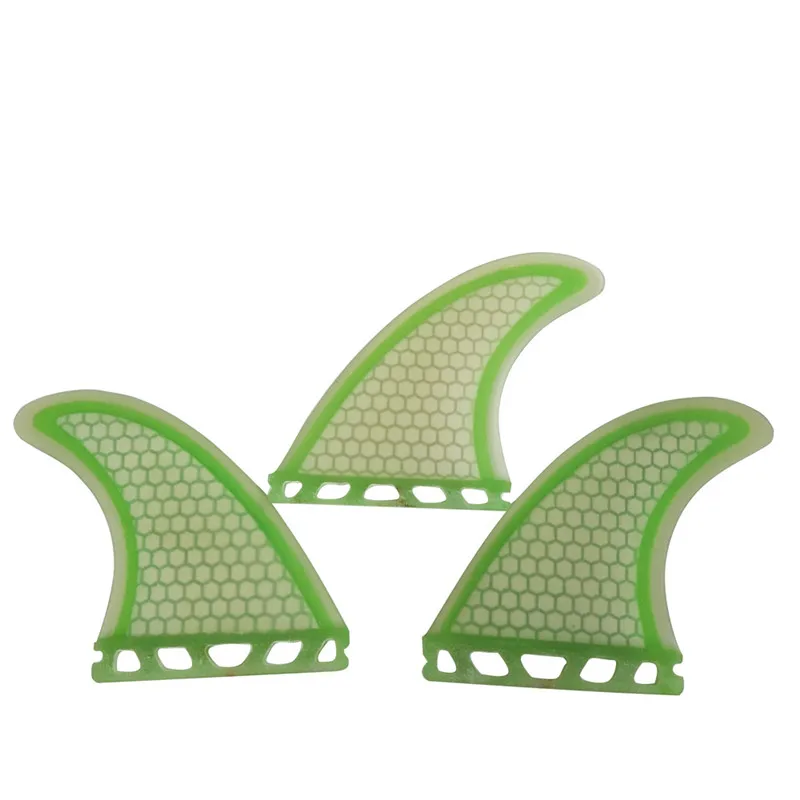 Prancha quilhas de Fiberglass доска для серфинга плавники G5 светло красный/зеленый сотовый