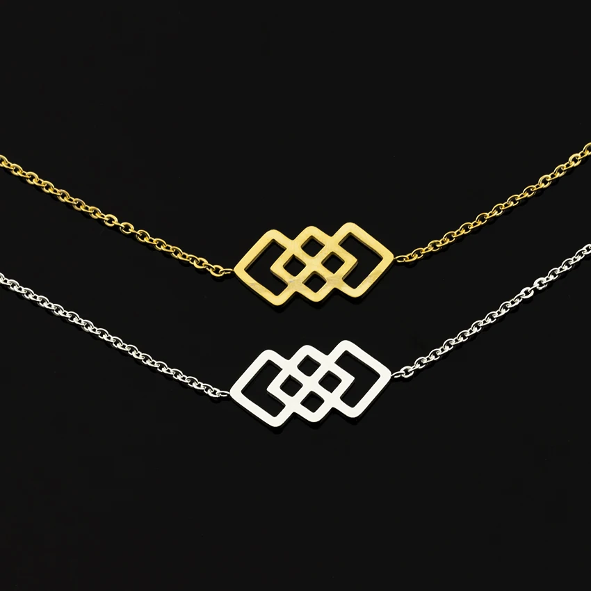 Girlfriend Birthday Gift Ideas Geometric Link Chain Stainless Steel Bracelet Charms Couple Bracelets For Women Men Jewelry | Украшения и