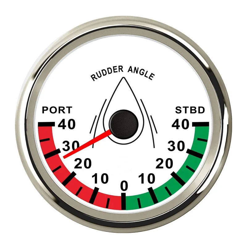 

Marine Boat Yacht Rudder Angle Indicator Gauge 0-190 Ohm 85mm 3.35 Inch 9-32V 316L Bezel Waterproof