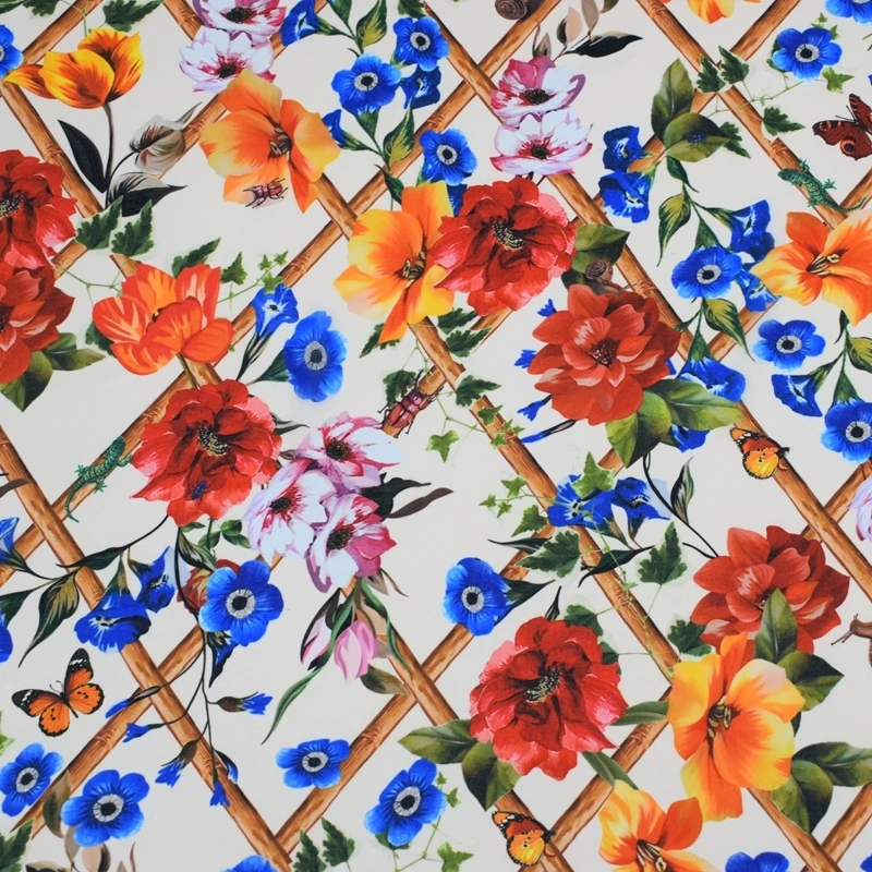 The Fence Design Digital Printing недорогая шифоновая ткань для платья модная тканевая с