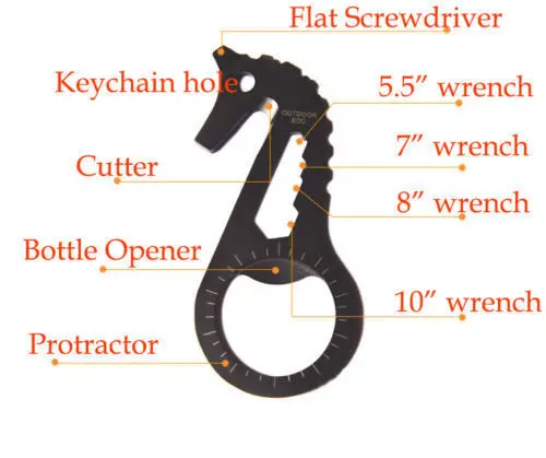 YOUGLE EDC передач Multi Tool Тактический Брелок Открывалка для бутылок Отвертка гаечный ключ