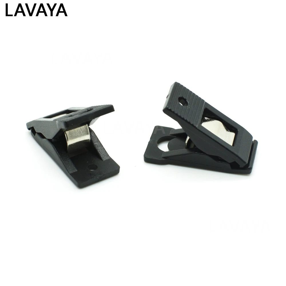 2 шт. пластиковый держатель для удостоверения личности ярлык значок зажим черный