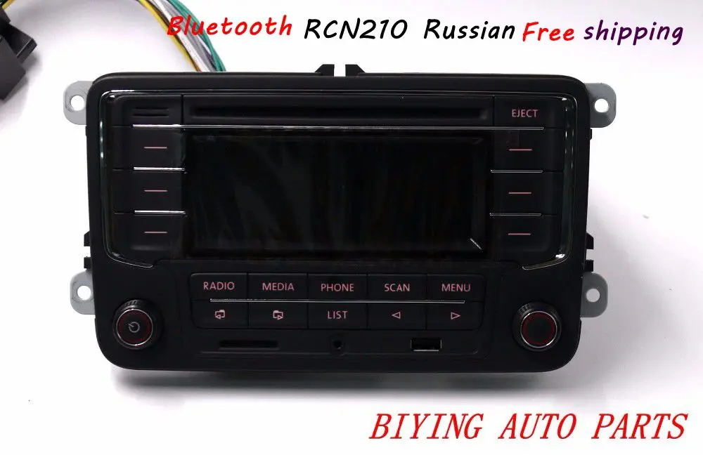 Автомагнитола RCN210 CD USB MP3 SD карта AUX Bluetooth плеер для Golf 5 6 Jetta Mk5 Passat B6 B7 CC Tiguan