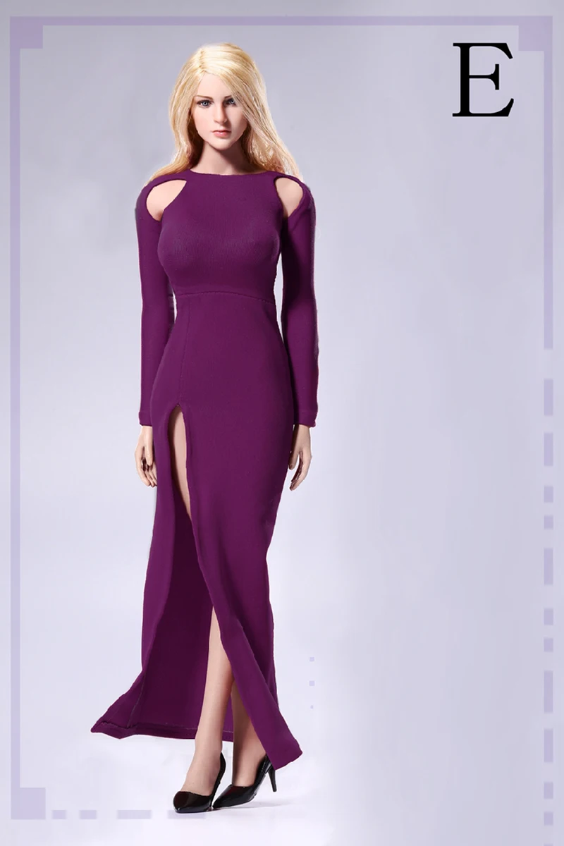 Белый черный и розовый цвета синий фиолетовый 1/6 весы женские Вечеринка платье