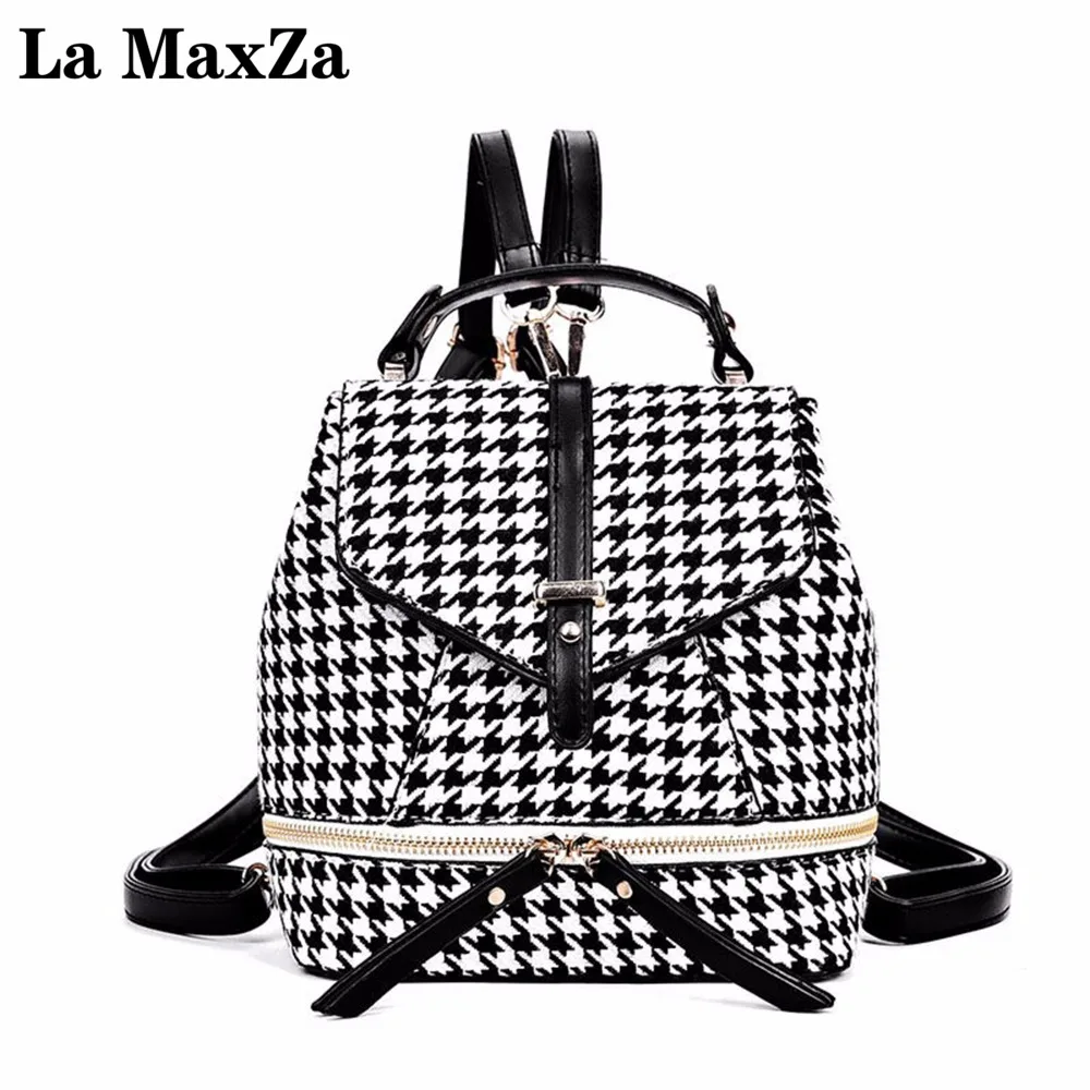 La MaxZa Simple Style Backpack Women PU Leather Backpacks For Girls School Bags Fashion Vintage | Багаж и сумки