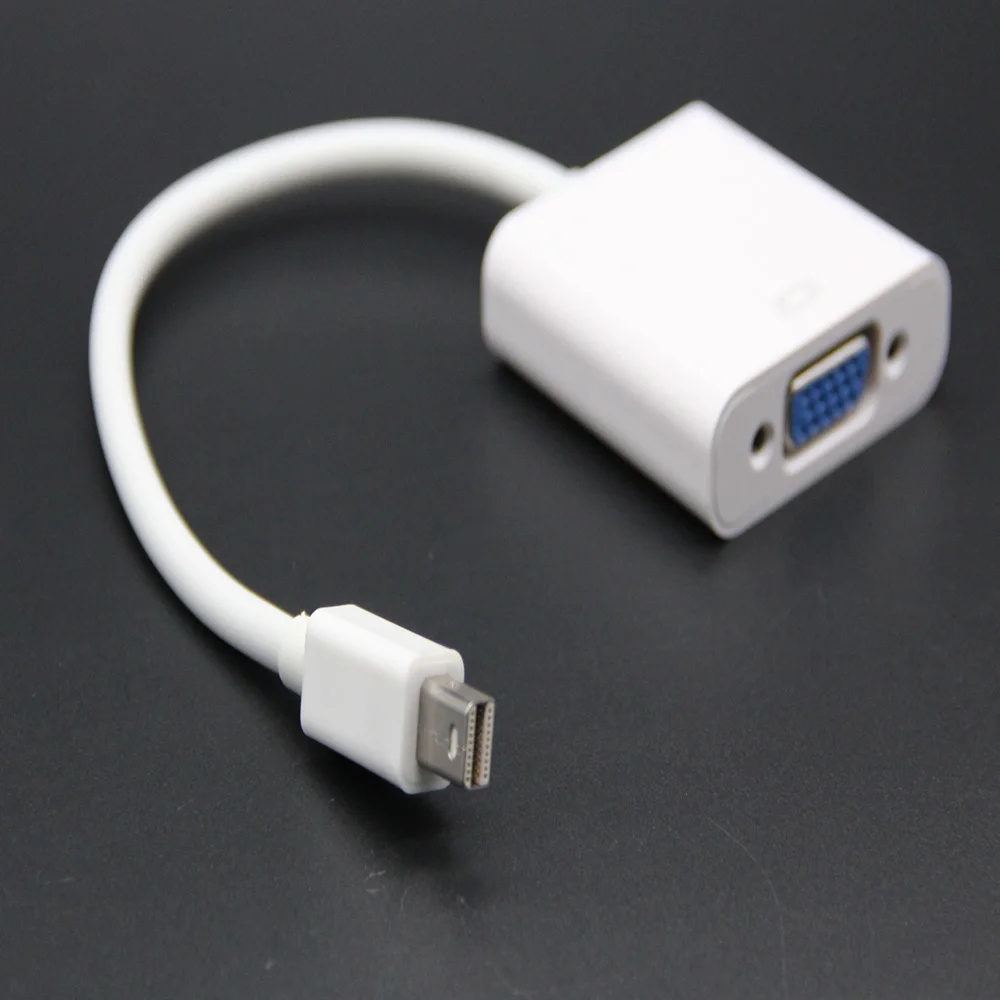 Адаптер Mini DP-VGA кабель-преобразователь Thunderbolt DisplayPort в VGA кабели 1080P для Macbook Pro Air