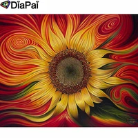 diapai diamond painting 5d diy 100 full squareround drill sunflower flower diamond embroidery cross stitch 3d decor a24496