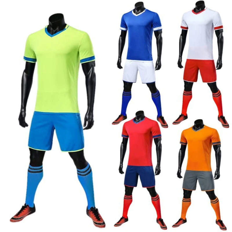 Kids Men 2018 2019 Women Soccer Jerseys Set Blank Sports Football Training Uniforms Suit Pockets Team Sets Custom | Спорт и