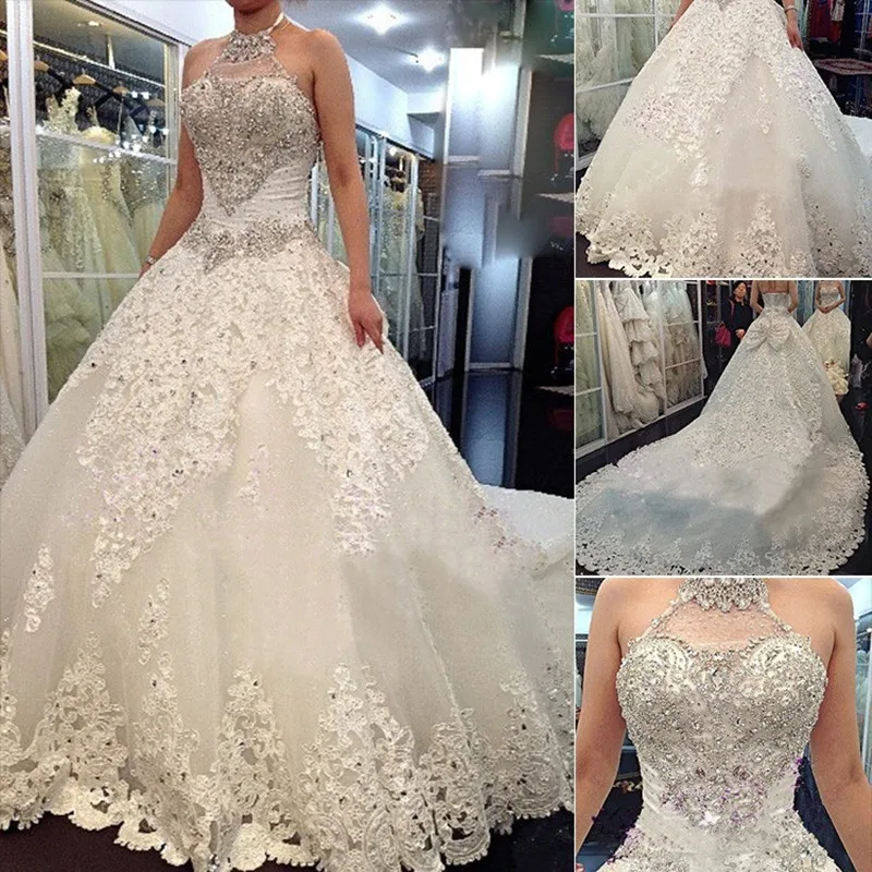 Свадебное платье принцессы Vestido De Noiva роскошное свадебное с кристаллами на заказ