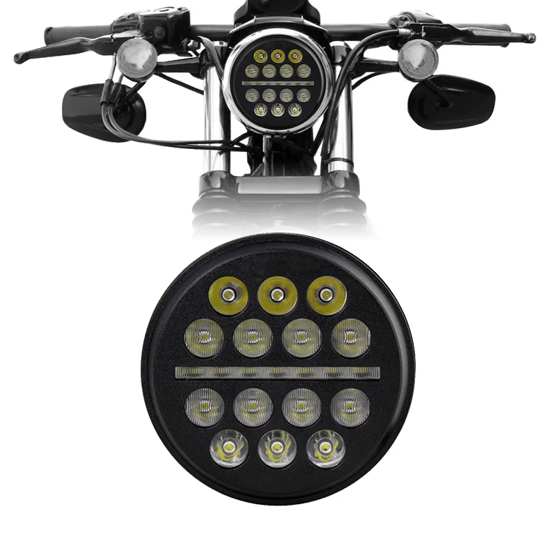 Налобный фонарь 5 3/4 дюйма для Dyna Sportster 1200 48 883 белый свет DRL 75 проектор светодиодный