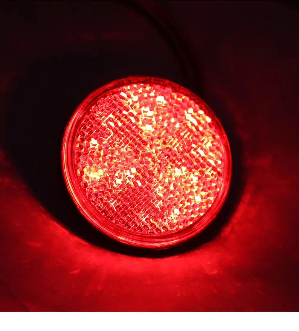 1 шт. мотоцикл тормоз 24 SMD Автомобильный Круглый задний светильник s указатель поворота светильник ATV Светодиодный отражатель грузовик боковой Предупреждение ющий светильник