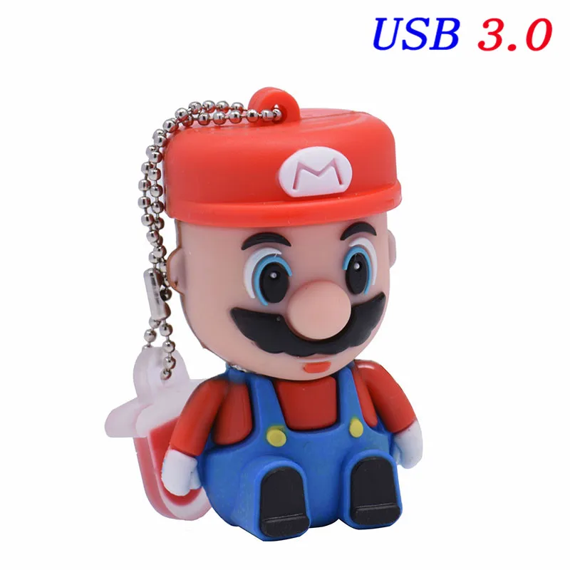 A JASTER USB 3,0 креативный мультяшный игровой персонаж Супер Марио usb флеш-накопитель 4 ГБ 8 ГБ 16 ГБ 32 ГБ 64 Гб быстрая usb карта памяти U диск - Цвет: A