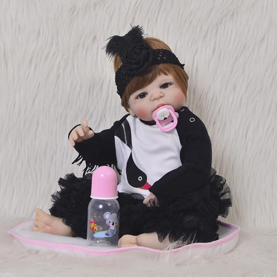 23 дюймов всего тела силикона Reborn Baby Doll реального прикосновения lifelike