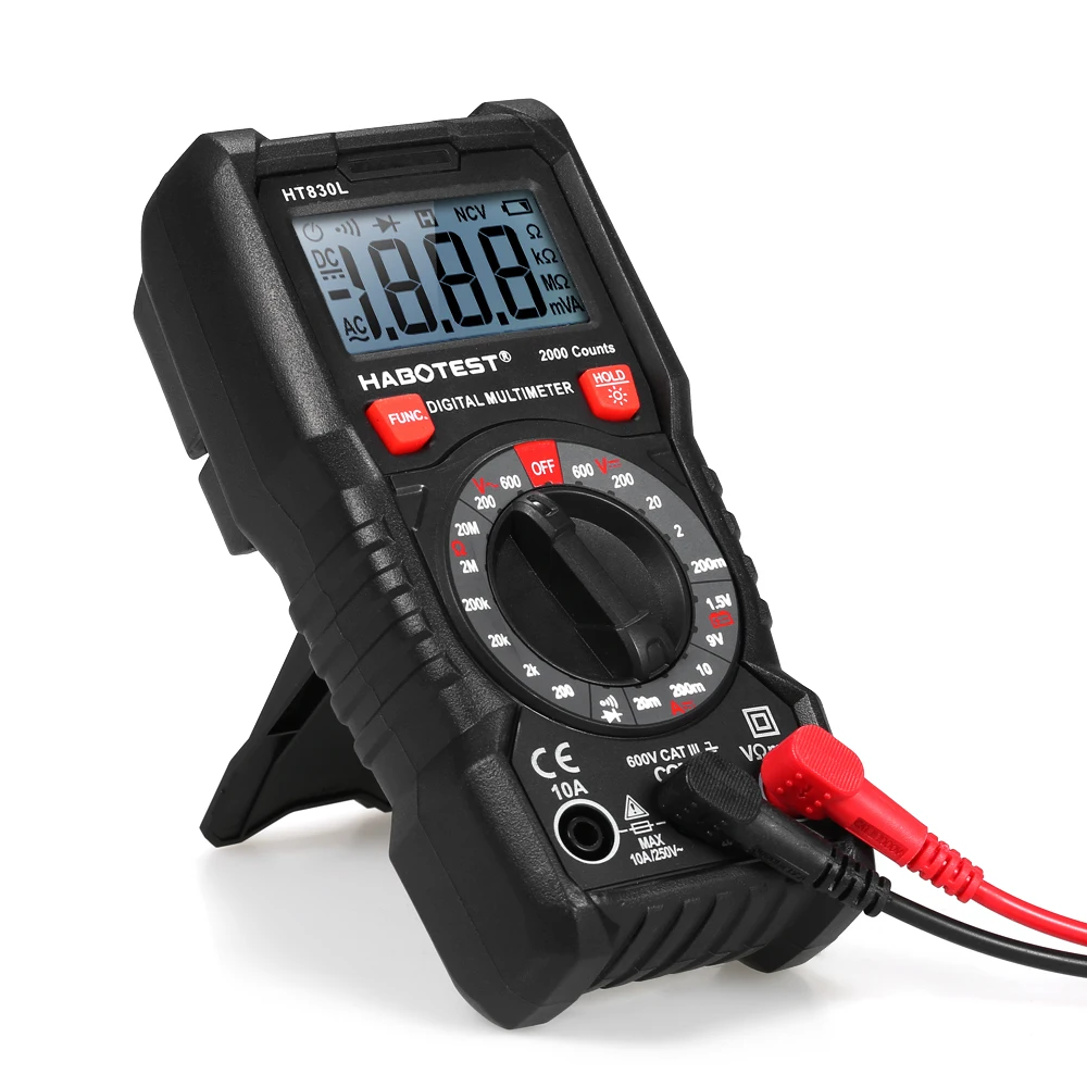 Цифровой мультиметр с ручным диапазоном измеритель ESR вольтметр амперметр