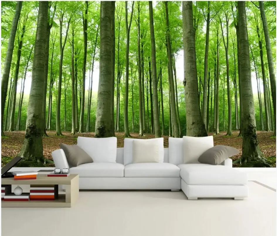 Пользовательские фото 3d обои лес природа пейзаж фон домашний Декор Гостиная