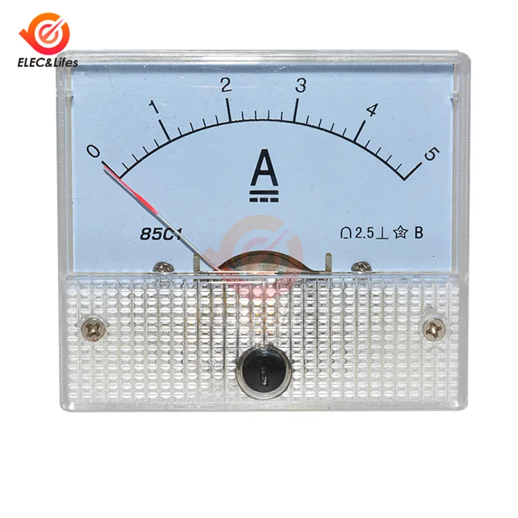 0-5A 85C1 DC аналоговая панель измерителя тока 5A 10A Амперметр тестер 0~ 5A 0~ 10A GB/T7676-98 мини аналоговые весы Амперметр точность - Цвет: 0-5A