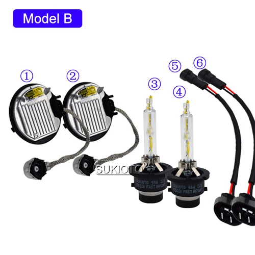 SUKIOTO D2S D4S ксенон HID комплект 55 Вт 5500 к автомобильная Фара ксенон D2R D4R D4S блок управления балластом 85967-45010 85967-02010 - Испускаемый цвет: 1 Full Kit Set