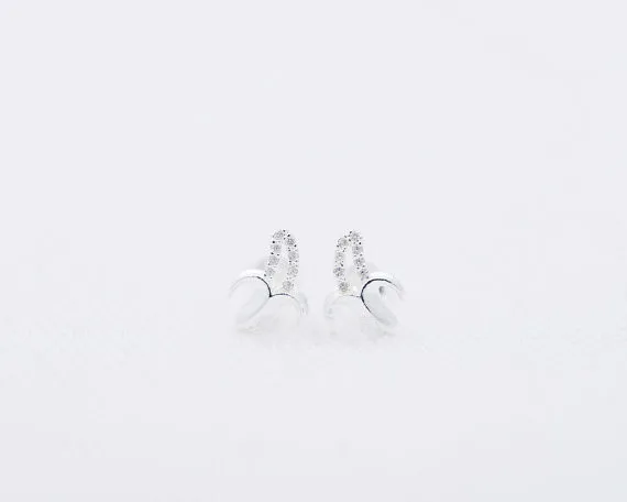 Fashion silver plated banana stud earrings personality hollow out for women wholesale | Украшения и аксессуары