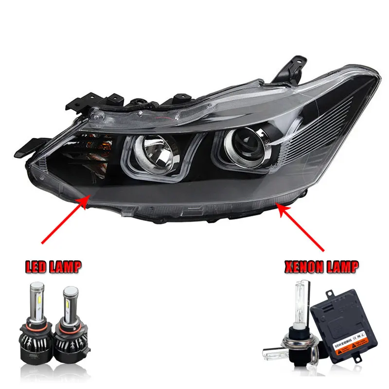 Auto Lighting Стиль светодиодный фара для Toyota YARiS L светодиодный фары- двойной U светодиодный drl H7 hid Би-ксеноновые линзы ближнего света - Цвет: LED high beam