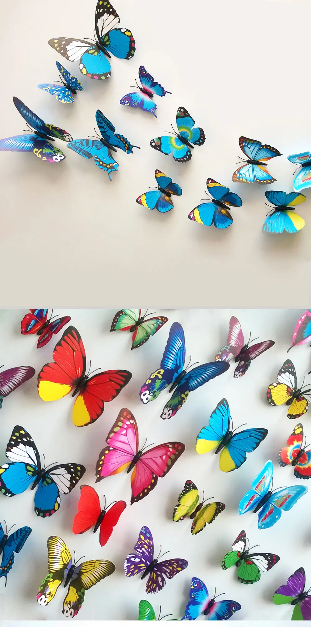 12PCS Wall Stickers Butterfly 3D Wallpaper PVC 3D House Decoration High Quality Wall Stickers 3D Wallpapers For Living Room