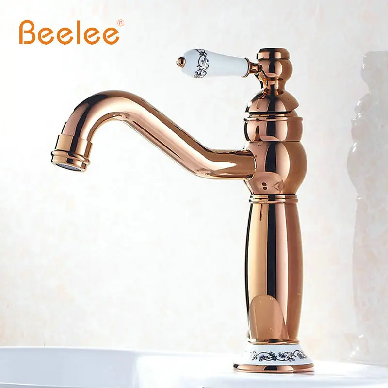 BL9842G розовое золото Медь смеситель Pots холодной и горячей воды Outlet поворотный