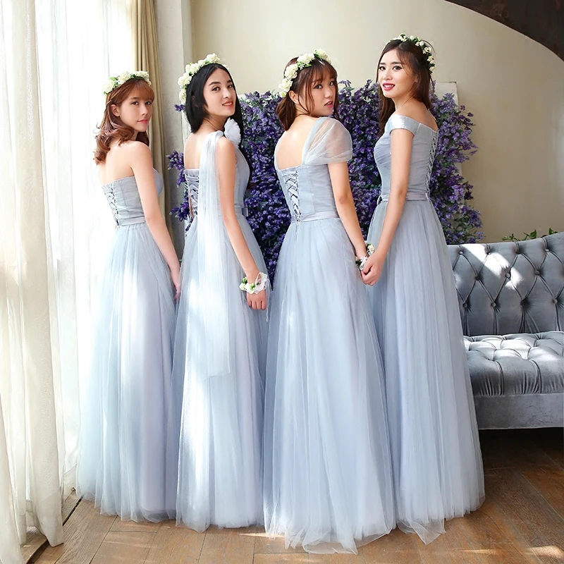 Vestido de festa Новое светло-зеленое платье подружки невесты длинное Сексуальное Милое элегантное Тюлевое вечернее платье для выпускного вечера свадебные вечерние платья