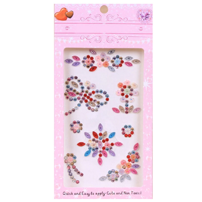 Самоклеящиеся блестящие бриллиантовые драгоценные камни 1 шт. в случайном