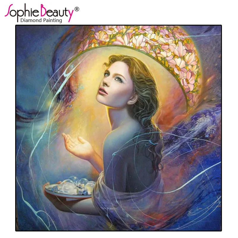 

Картина из страз «сделай сам» Sophie Beauty, вышивка крестиком, теплая яркая мозаика богини, ручная вышивка, домашние наборы ручной работы