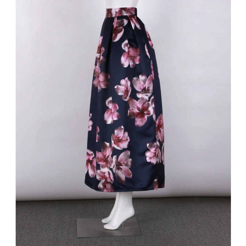 Юбка Макси Neophil Женская атласная плиссированная модная винтажная длинная юбка с