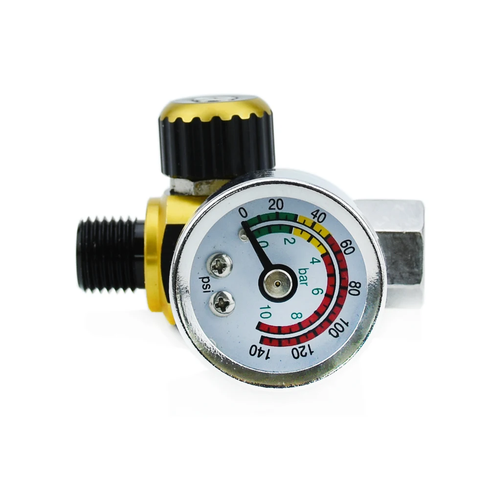 AETool 1/4 резьба 0-140PSI/10 бар LVLP HVLP Краска Spary пистолет регулятор давления Манометр с в линии воды Ловушка фильтр и Co