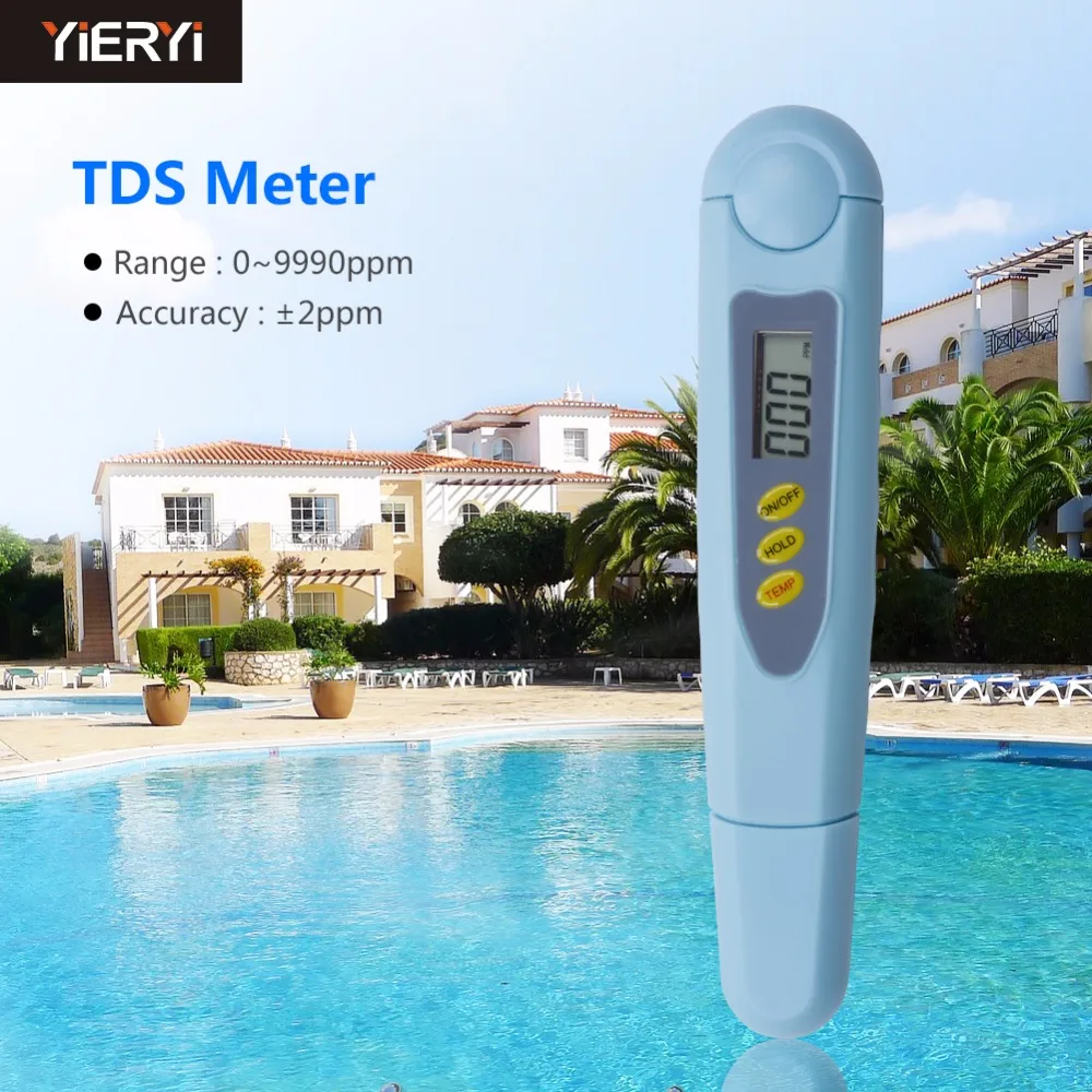 Yieryi Новый Цифровой TDS метр тест er PH качество воды 0 9990 PPM Чистота фильтр ЖК