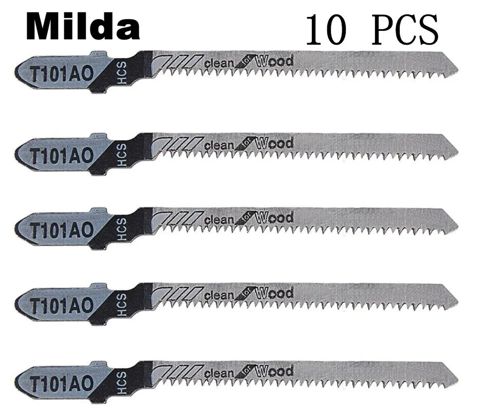 Набор лезвий для пилы Milda T101AO, 10 шт., аксессуары для электроинструментов, для резки дерева, ПВХ, Фибрового Картона, 77 мм, полотно для сабельной пилы
