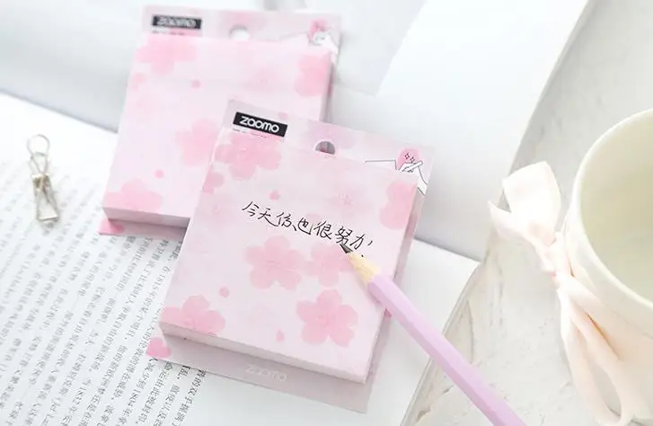 1 шт. Kawaii японский сакура палочка Примечания самоклеющиеся липкие заметки милые блокноты размещенные блокноты наклейки бумага