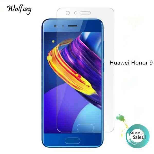 Protector de pantalla de vidrio templado para Huawei, pel&iacute;cula protectora de vidrio templado para Huawei Honor 9, Honor 9, 2 uds.-1