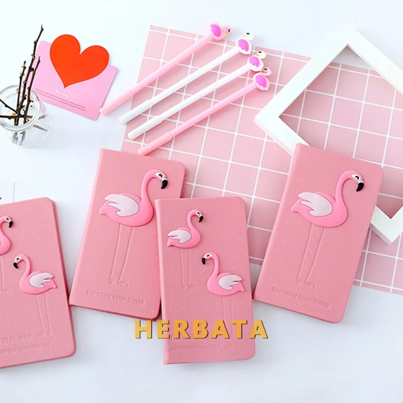 Набор из блокнота с Фламинго 2018 блокнот ручкой набор для дневника ежедневника