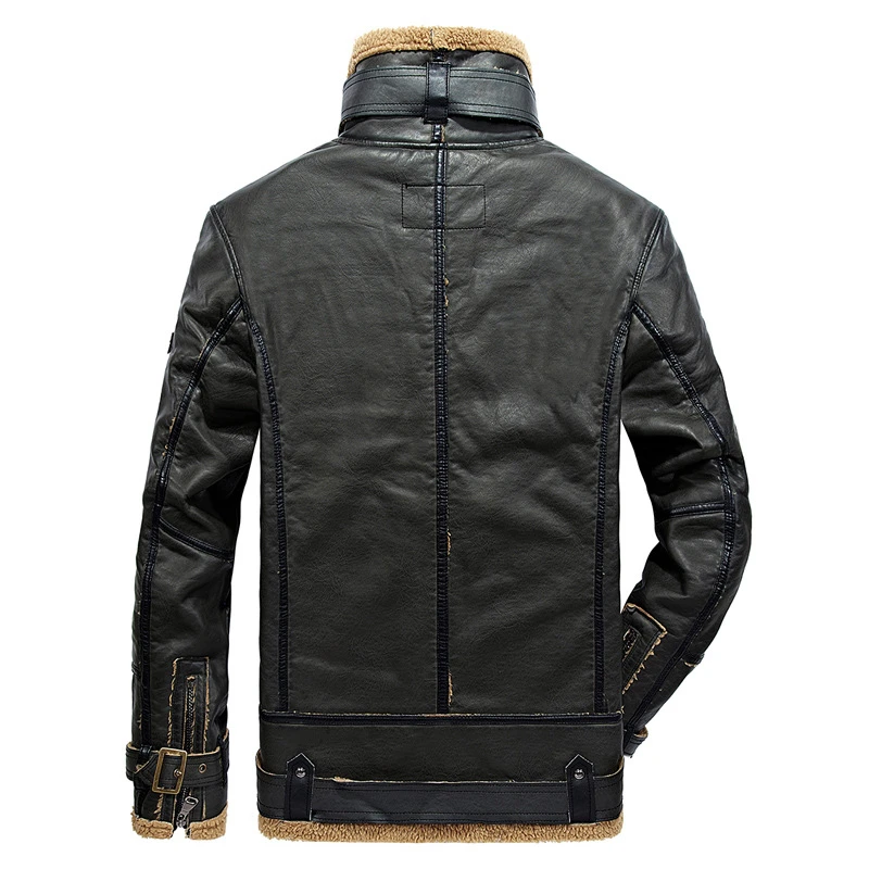 Мужская кожаная куртка FGKKS мотоциклетная из искусственной кожи на каждый день 2019