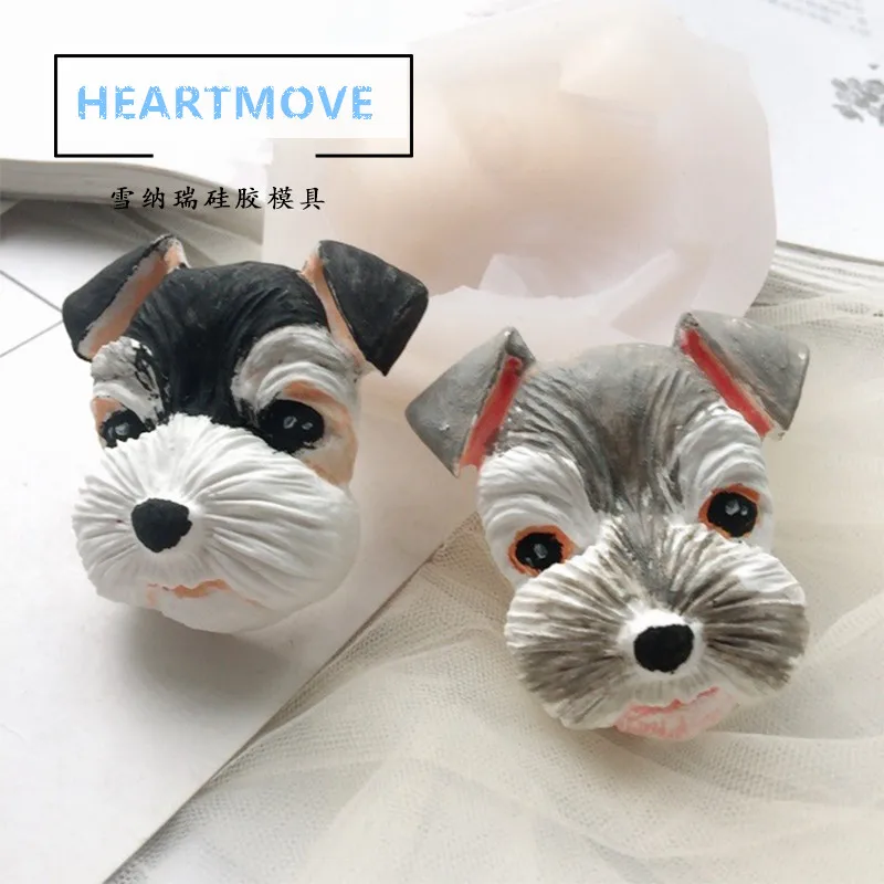 HEARTMOVE милые Шнауцер DIY гипс Духов формы воск для ароматерапии автомобиля средство