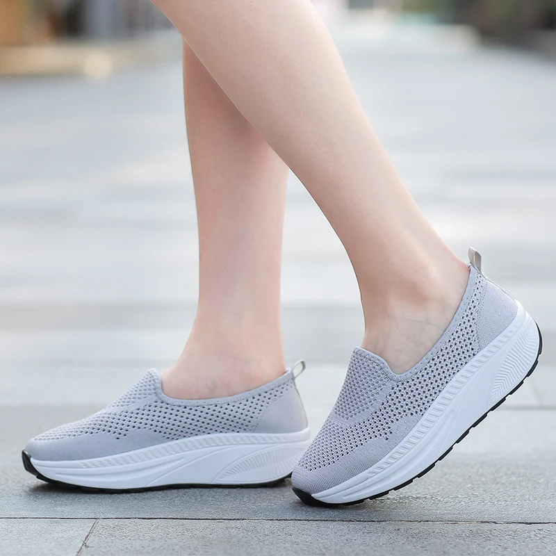 BeckyWalk/женская повседневная обувь; сезон лето; сетчатые женские лоферы на плоской платформе; сезон осень; дышащая обувь; zapatos mujer; большие размеры 35-42; WSH2925