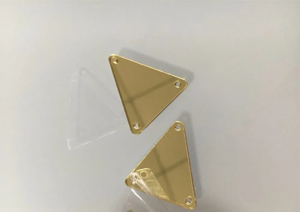 50 шт. треугольник пошив на зеркало Стразы сделай сам зеркальные бусины для костюм