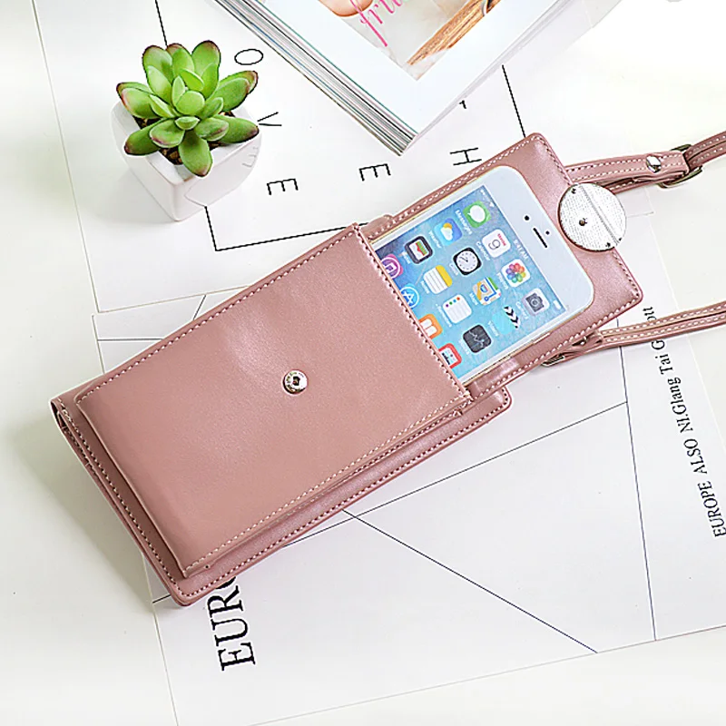 Новинка 2019 Женский кошелек сумка с косым ремешком мобильный телефон