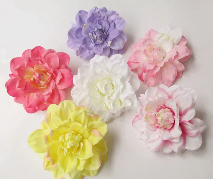 

10 pcs 12cm Artificial Wedding Silk Flower Head Home Room Party Decor Favors Decorations big daisy flowers