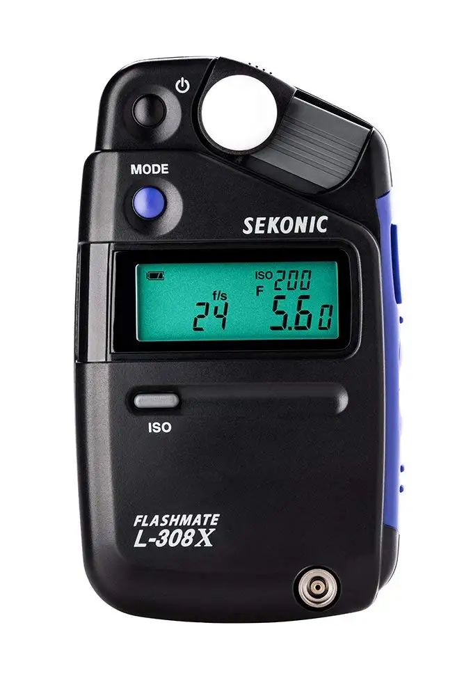 Измеритель экспозиции Sekonic FLASHMATE L308X для фотографов и кинофильмов черный синий CD50