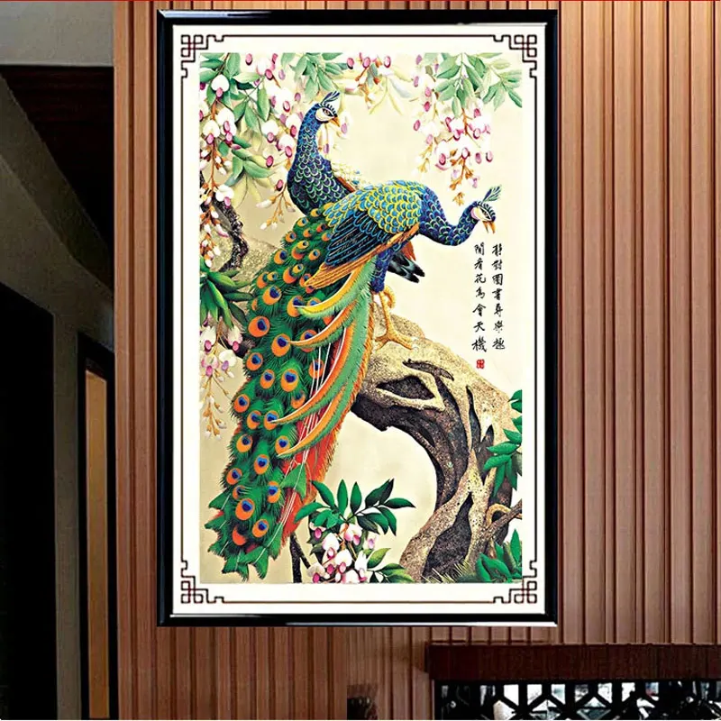 5d алмазная Мозаика Diy Алмазная Картина Павлин Вышивка крестом 2 вышивка узоры