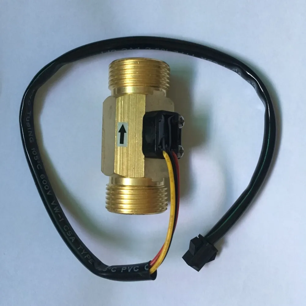 G3/" Латунь Воды Датчик меди поток турбины Магнитная датчика Холла OD25.4mm DN20