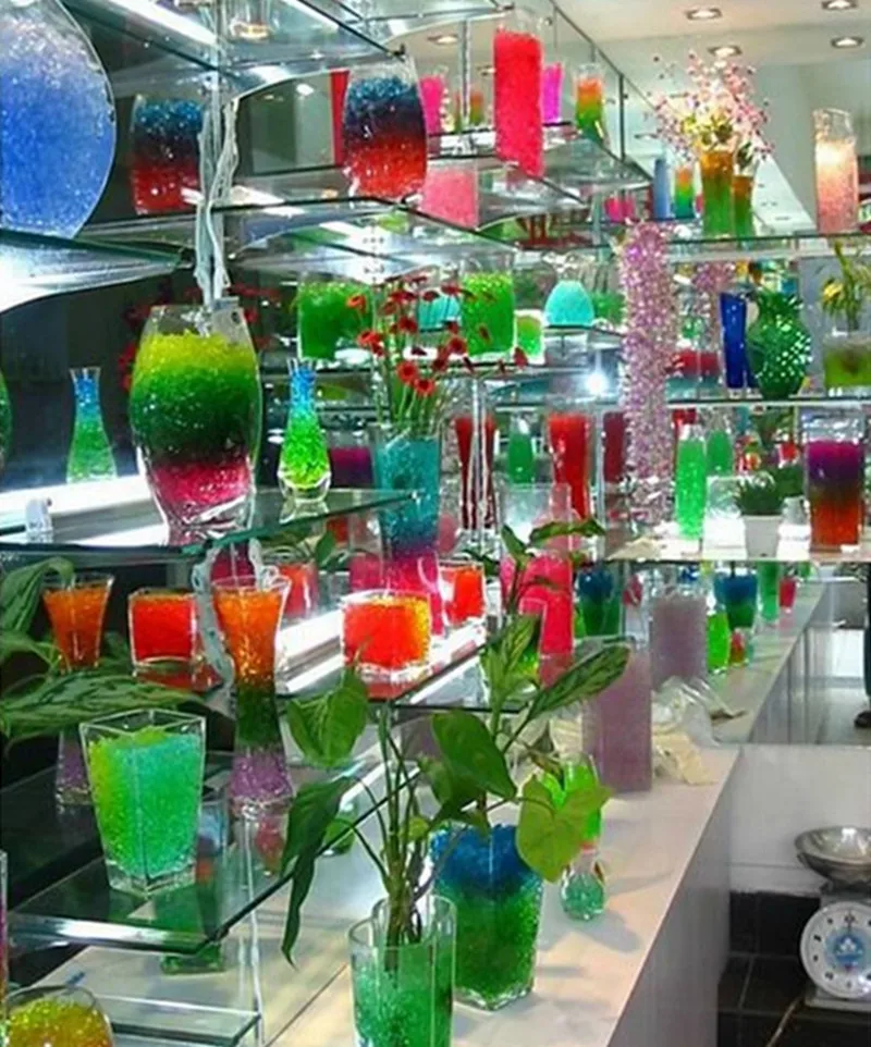 Желтая Хрустальная почва 1000 шт. волшебная грязь водные бусины жемчужные растущие