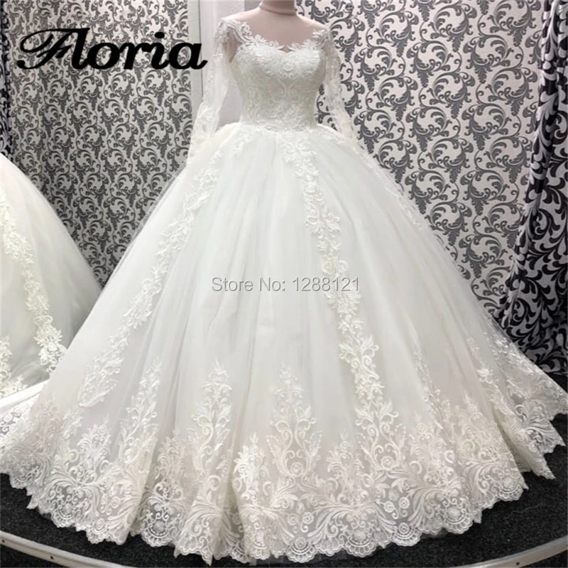 Белое свадебное платье для невесты 2019 цветов мусульманское кружевное с