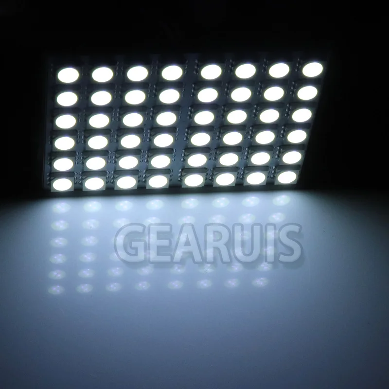 HK post free Dome Panel Светодиодная лампа 48 SMD 5050 LED внутренняя для дверсветильник с T10 Festoon 2
